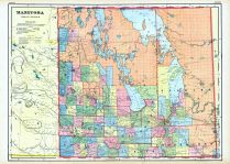 Manitoba, World Maps 1906 from Wellington County Canada Atlas